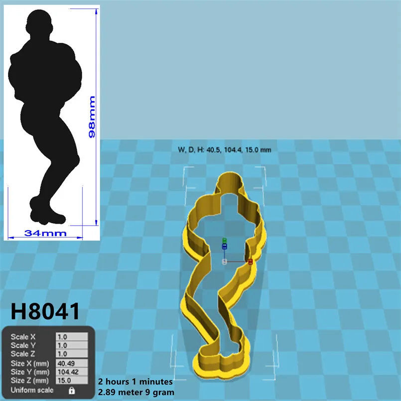 Фитнес человек дисплей мускулы 3D дизайн формочки для печенья суши и фрукты