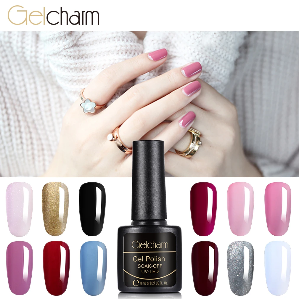 Gelcharm 8 мл чистый цветной гель маникюр Полировка Ногтей УФ светодиодный лаковое