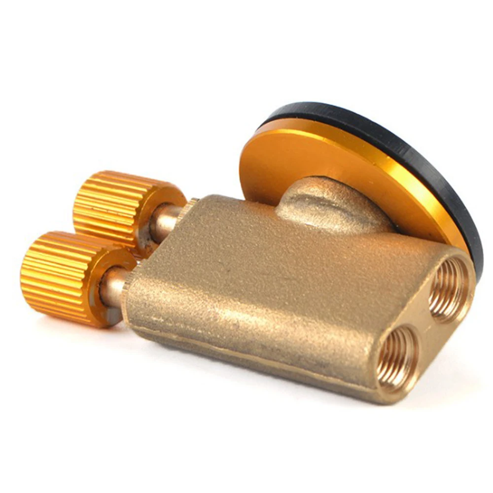 

Outdoor Furnace Double Head Valve Universal Interface Switch Gas Valve Flat Gas Tank Control Valve Furnace Head Accessories