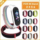 Ремешок нейлоновый для xiaomi mi band 6, спортивный браслет для наручных часов Mi band 5 4 3