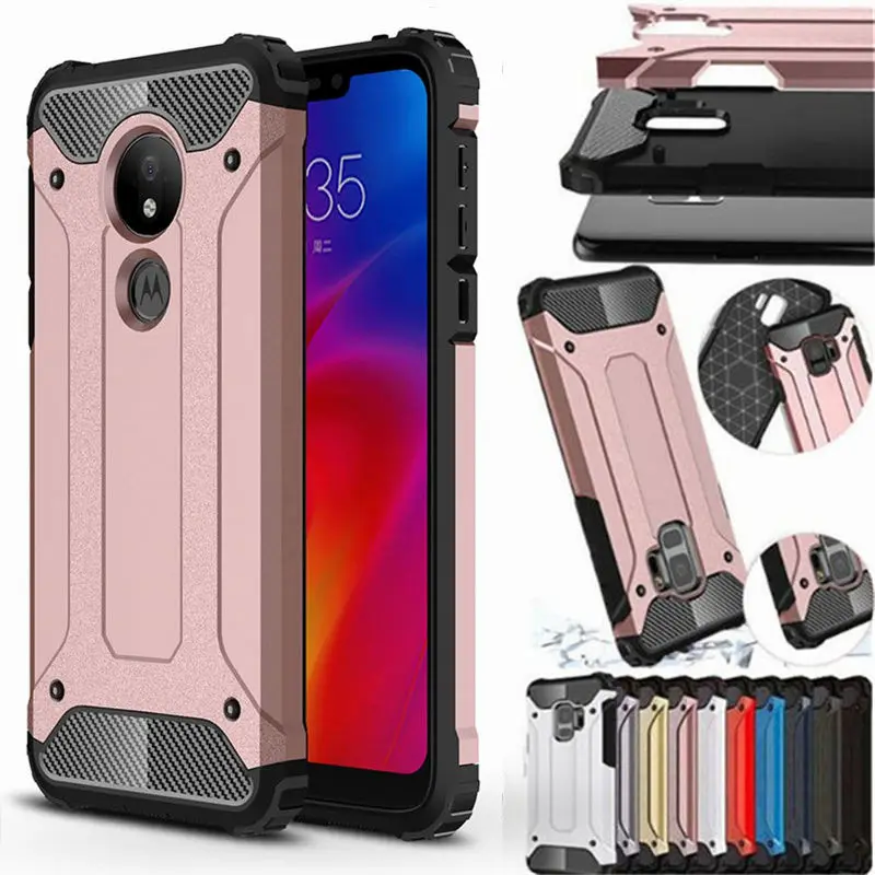 Чехол для Motorola Moto G7 Power гибридный прочный из мягкого ТПУ телефона Play Plus задняя