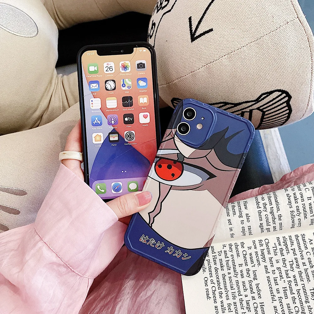 Чехол для телефона Bandai с аниме Наруто iPhone 11 12 Pro Max 7 8 Plus XR XS MAX Мультяшные фигурки