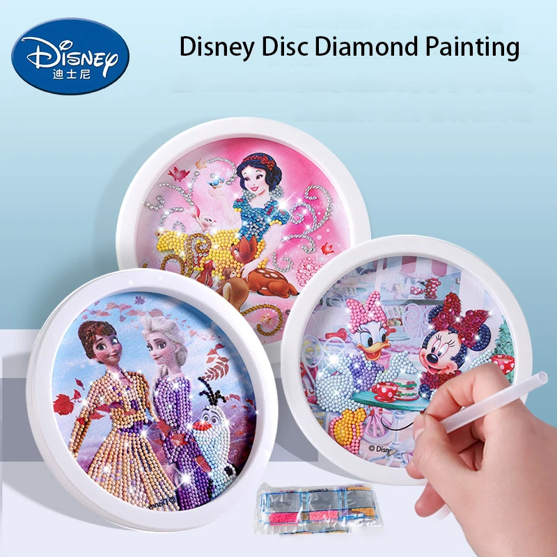 

Disney Children's Diamond Painting DIY Handmade Material Pack Frozen Belle Princess Mermaid Minnie Gift Crystal Plate Painting