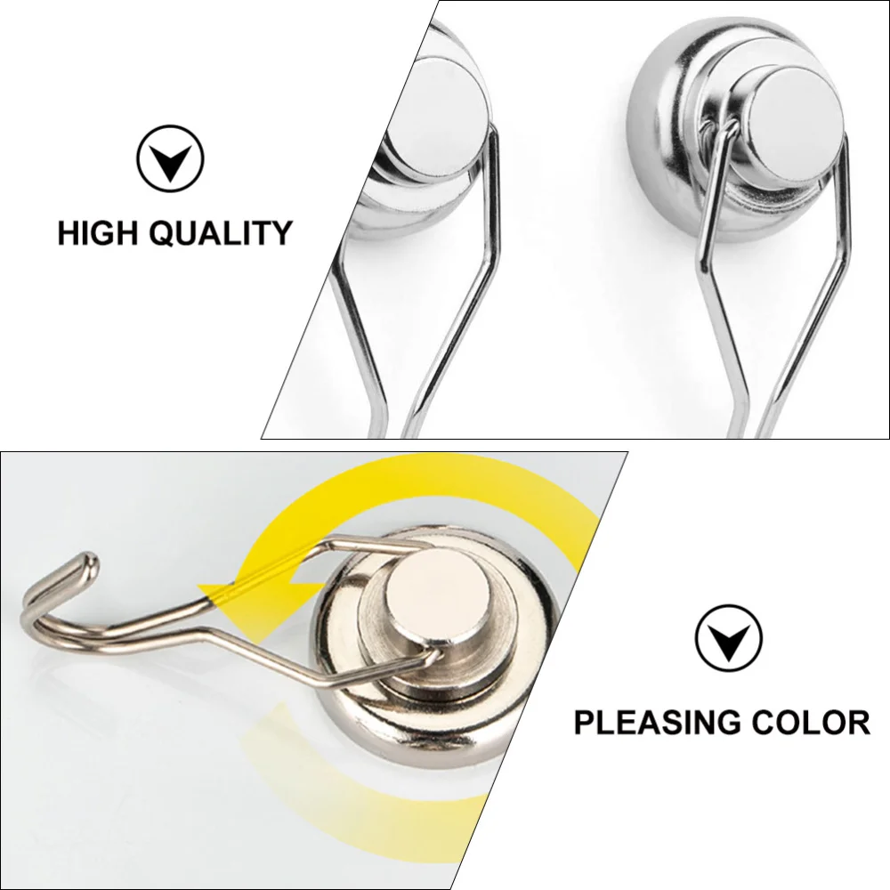 

4Pcs Magnet Swivel Hooks Magnetic Hanger Rotating Garment Hooks for Home Kitchen
