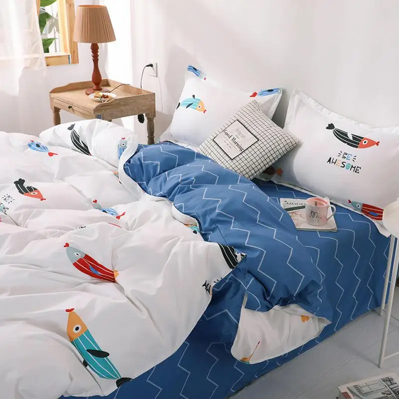 3/4 шт. Детский Комплект постельного белья с пододеяльником и наволочками |