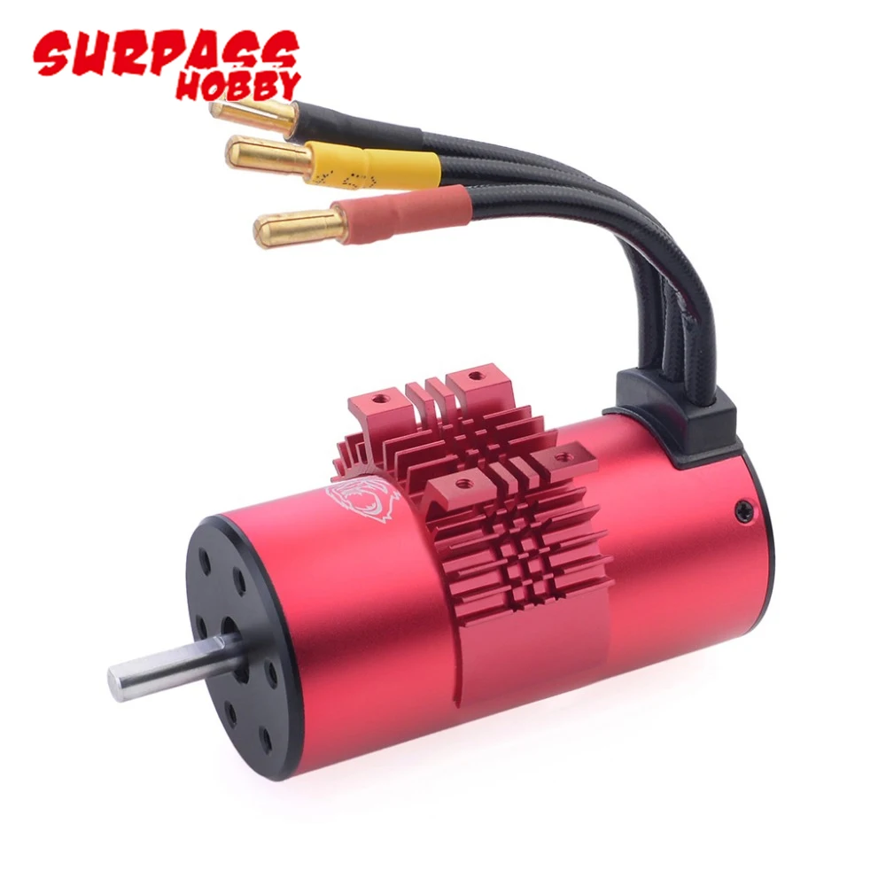 Бессенсорный бесщеточный двигатель Surpass Hobby 3670 2650KV 3-6S с 120A водонепроницаемый ESC
