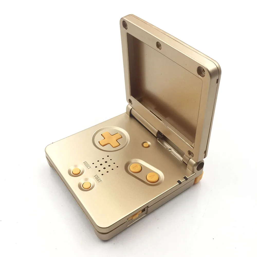 Gold Yellow 12 комплектов крутой DIY Корпус чехол+ красочные кнопки для игра Nintendo GBA Boy SP Advance консоль - Цвет: Gold Yellow