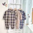 Боди для детей 0-3 лет, в клетку, с длинным рукавом