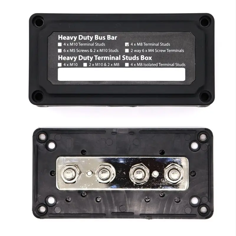 Усиленная 4 полосная шина/распределительная коробка питания с винтовой крышкой