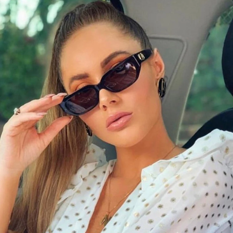 

2021 Fashion Rectangle Sunglasses Women Designer Luxury Women Cat Eye Sun Glasses Classic Vintage UV400 Outdoor Oculos De Sol
