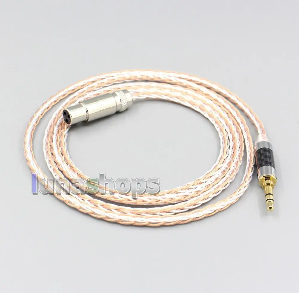 

LN006904 XLR 6.5mm 4.4mm 2.5mm 800 Wires Silver + OCC Headphone Cable For AKG Q701 K702 K271 K272 K240 K141 K712 K181 K267 K712