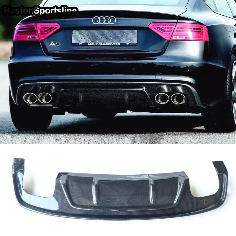 B8.5 S5 S Line RG Style задний диффузор из углеродного волокна спойлер для Audi Sline 2013 2016