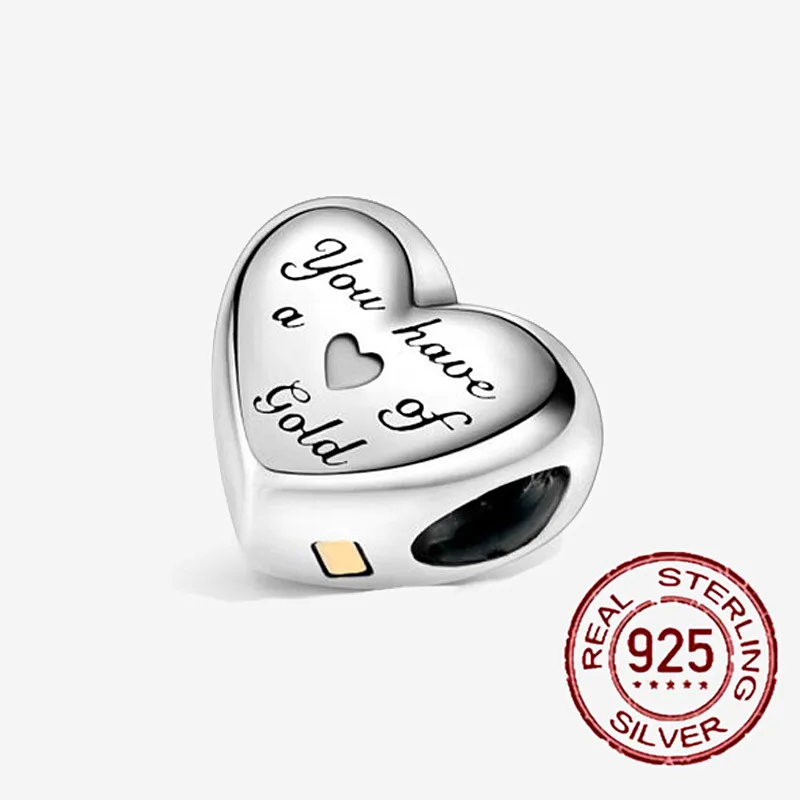 

925 Sterling Silver Love Heart Charm 2021 Latest Charm Beading Suitable For Original Pandora Charm Pendant Silver 925 Bracelet P