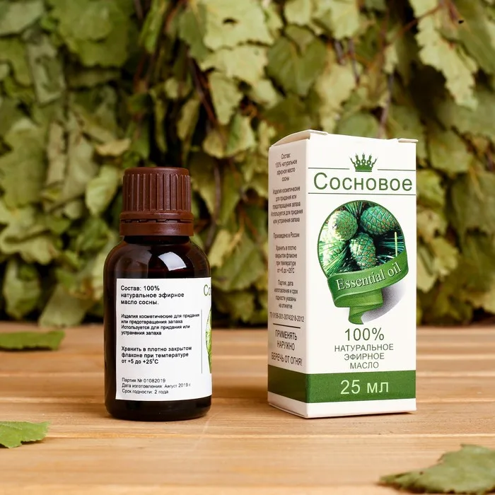 Эфирное масло Сосна 25 мл флакон-капельница аннотация баня и сауна |