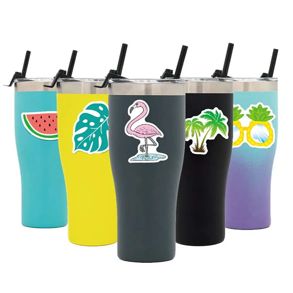 5 шт. виниловые наклейки на машину эстетичные летние в упаковке с фламинго для