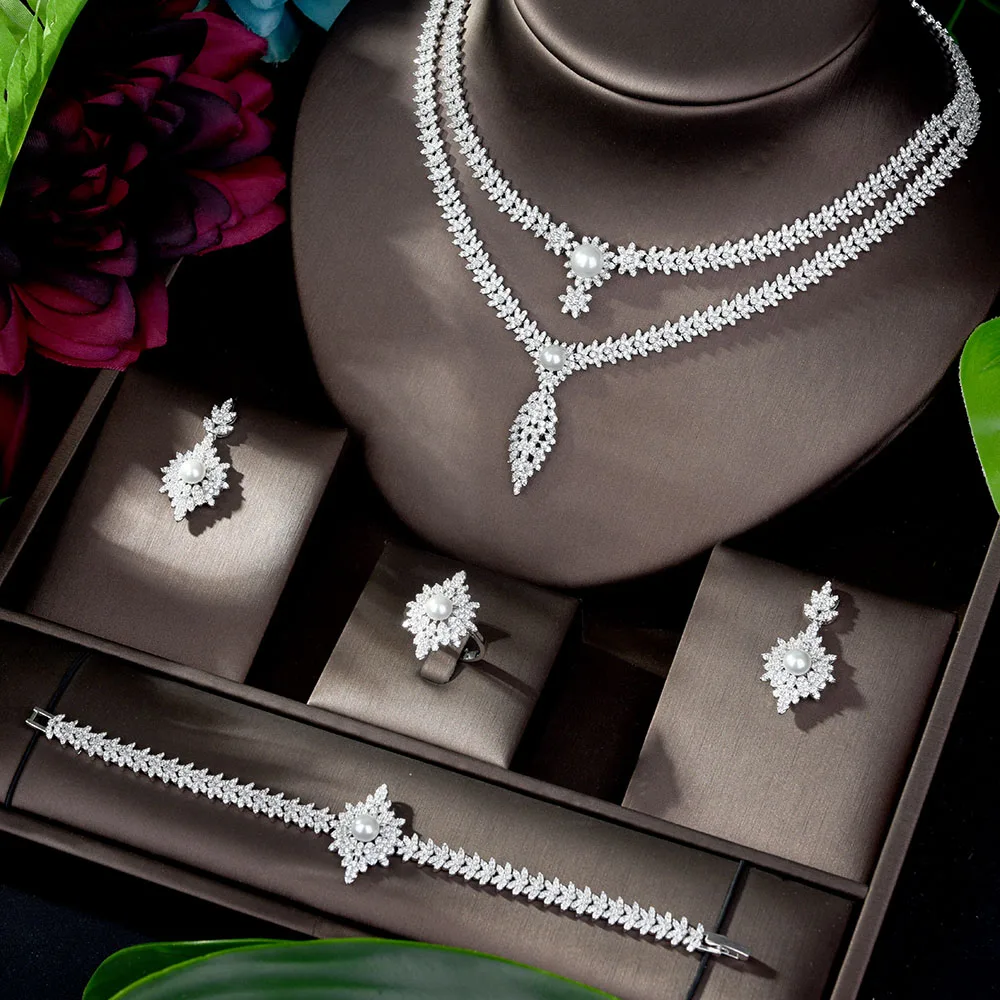 Набор украшений HIBRIDE для женщин блестящие ювелирные украшения с геометрическим