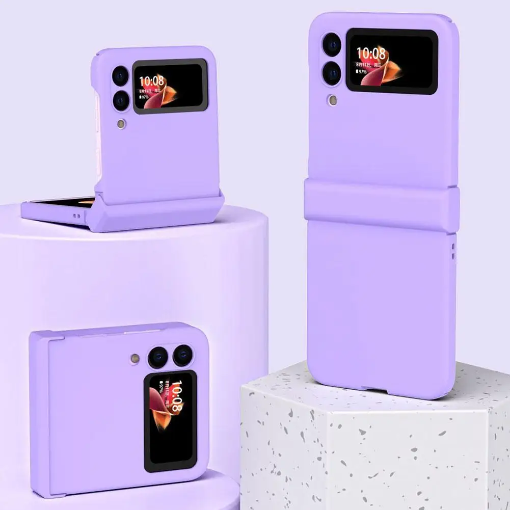 Симпатичный прозрачный чехол с петлями для Z Flip 3 Heavy Armor Hard Pc Phone Cover For Flip3 5 F0t0 |