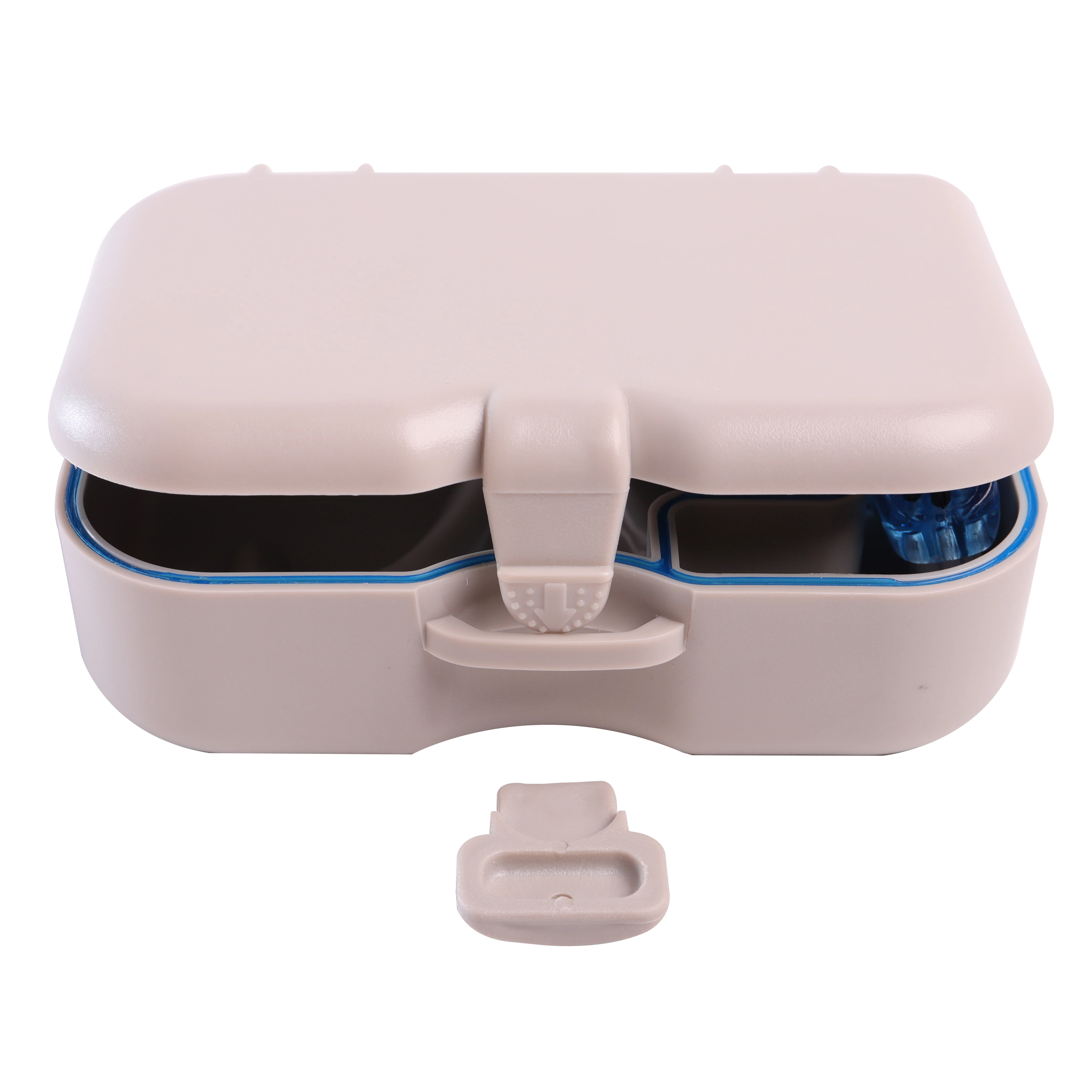 1 комплект пластиковый чехол для зубных протезов с зеркалом и чистящей