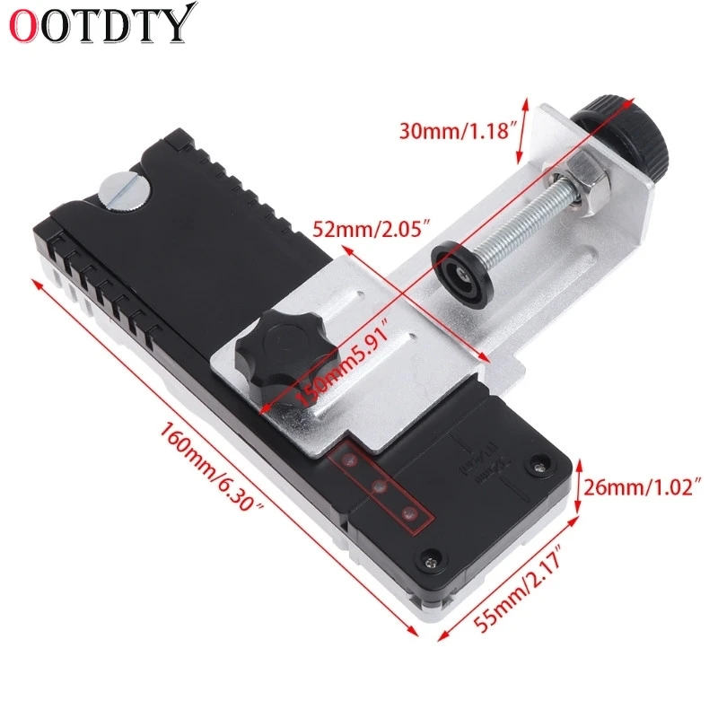 

OOTDTY Level Laser Detector Red Beam Light 635nm Cross Line Outdoor Receiver with Clamp