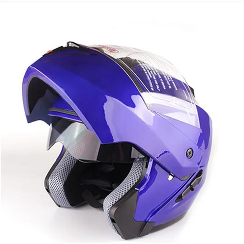 Мотоциклетный шлем с откидной крышкой DOT модульная система двойным козырьком на