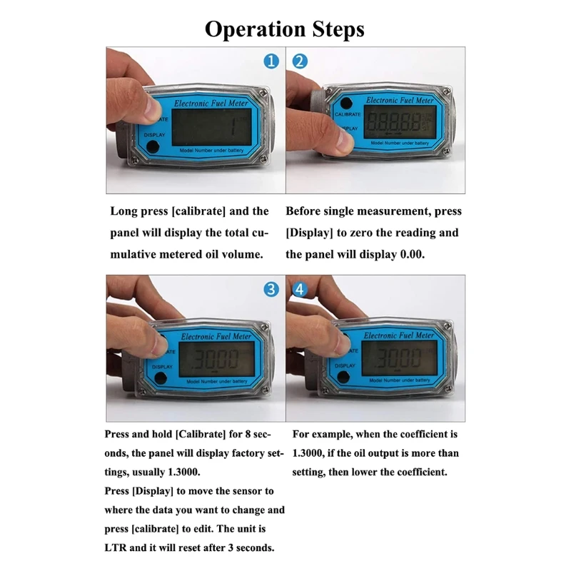 Электронный цифровой расходомер воды турбинный топлива Масляный | Инструменты