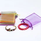 50 шт простой цветной ювелирный мешок из органзы 11*16 см, брендовый Свадебный пакет, Подарочный мешок, вечерние украшения, ювелирный мешок