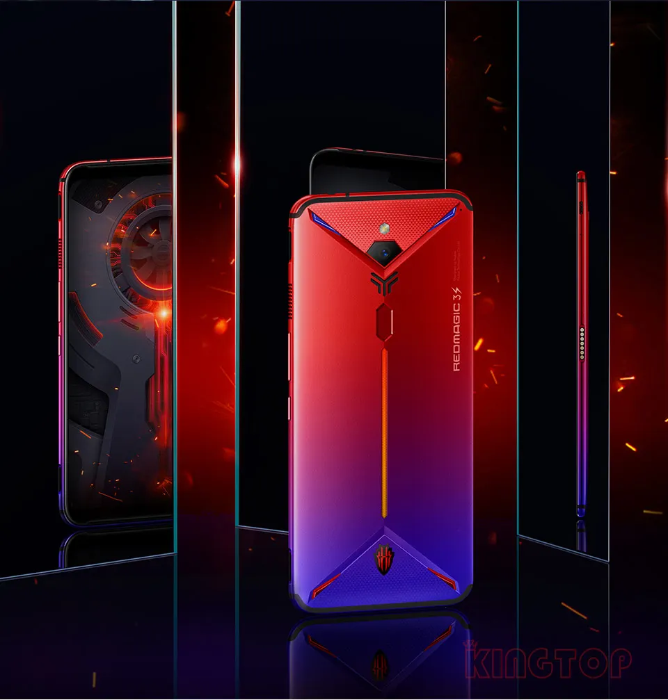 Глобальная версия, мобильный телефон zte nubia Red Magic 3 3S 8G/12G 128/256G 6,6" Snapdragon 855, фронтальный игровой телефон 48MP 5000mAh