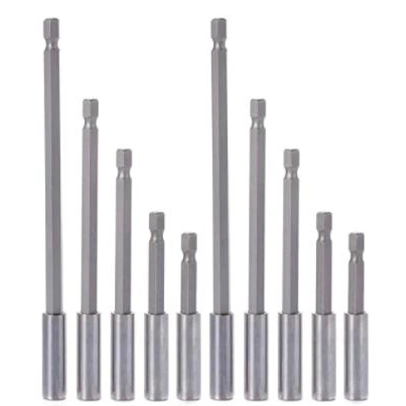 10 Pieces Magnetic Bit Holder Extension 1/4 Inch Hex Shank Quick Release Screwdriver Drill Set | Электроника