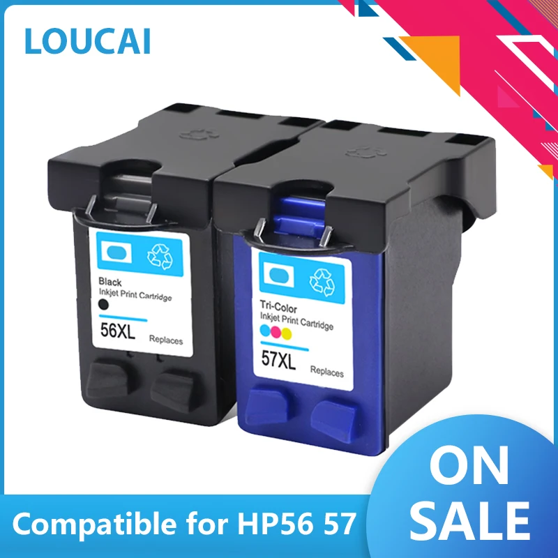 Совместимые чернильные картриджи LuoCai для HP 56 57 XL Deskjet 5150 5550 5650 7760 9650 1315 1350 2110 2210