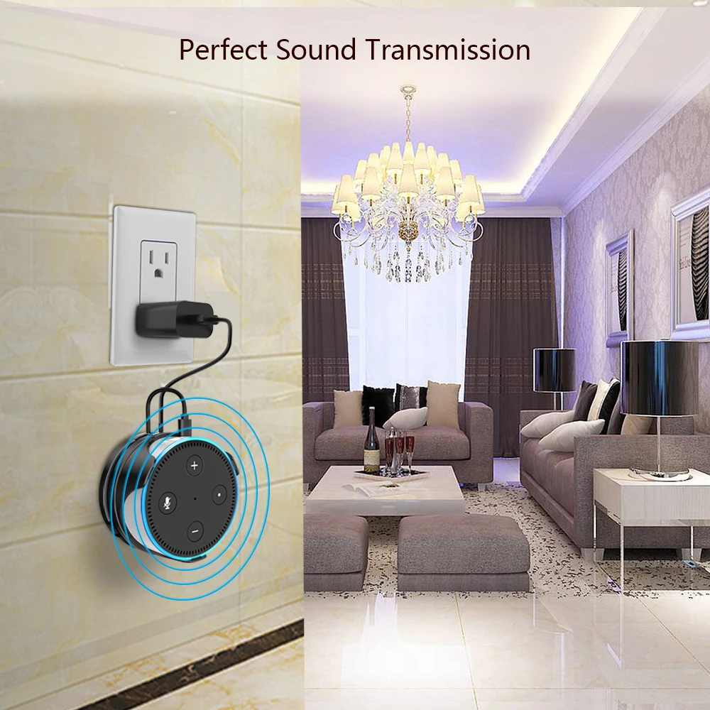 Outlet Wall Mount Holder For Echo Dot 2nd Gen Cable Management Gel Pad Stand Smart Home Speakers Voice Assistant | Электроника