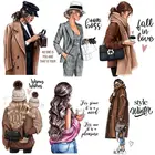 Модная термонаклейка на футболку для девочек, самодельная термонаклейка на одежду с а-образным вырезом, красивая женская одежда с аппликацией