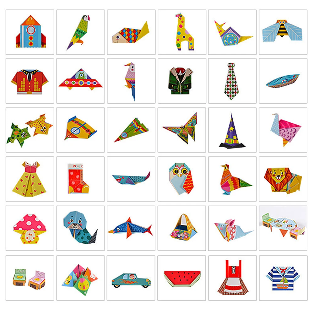 

152pcs/set DIY Color Origami Paper Creative Children Handmade Crafts Fun Puzzle Eucational Toy for Kids Craft Paper Folding Toys