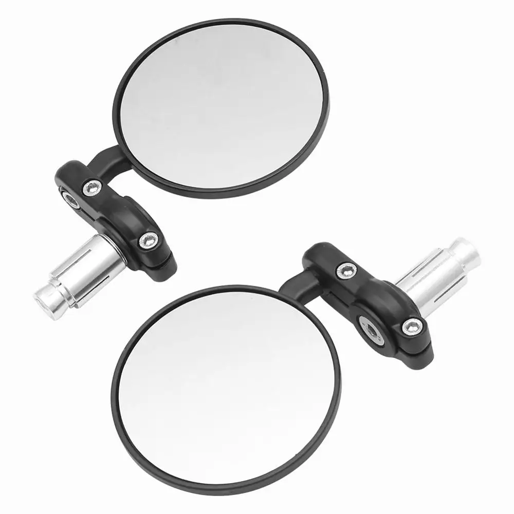 

Motorcycle Black 7/8" Round Bar End Rear Mirrors Moto Motorcycle Motorbike Scooters Rearview Mirror Side View Mirrors Cafe Racer