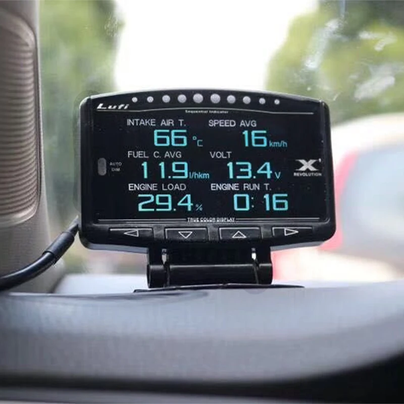 Фото Мультиметр Lufi X1 OBD2, умный цифровой измеритель температуры и скорости масла, для автомобилей, английская версия №2