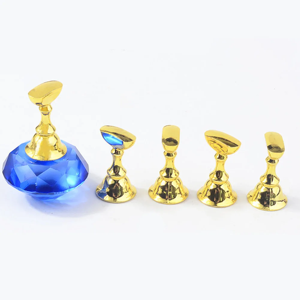 5Pcs Magnetic Nail Tips Rest Stand Holder With Base UV Gel Polish Training Practice salon/manicure/pedicure Art Tools Set | Красота и