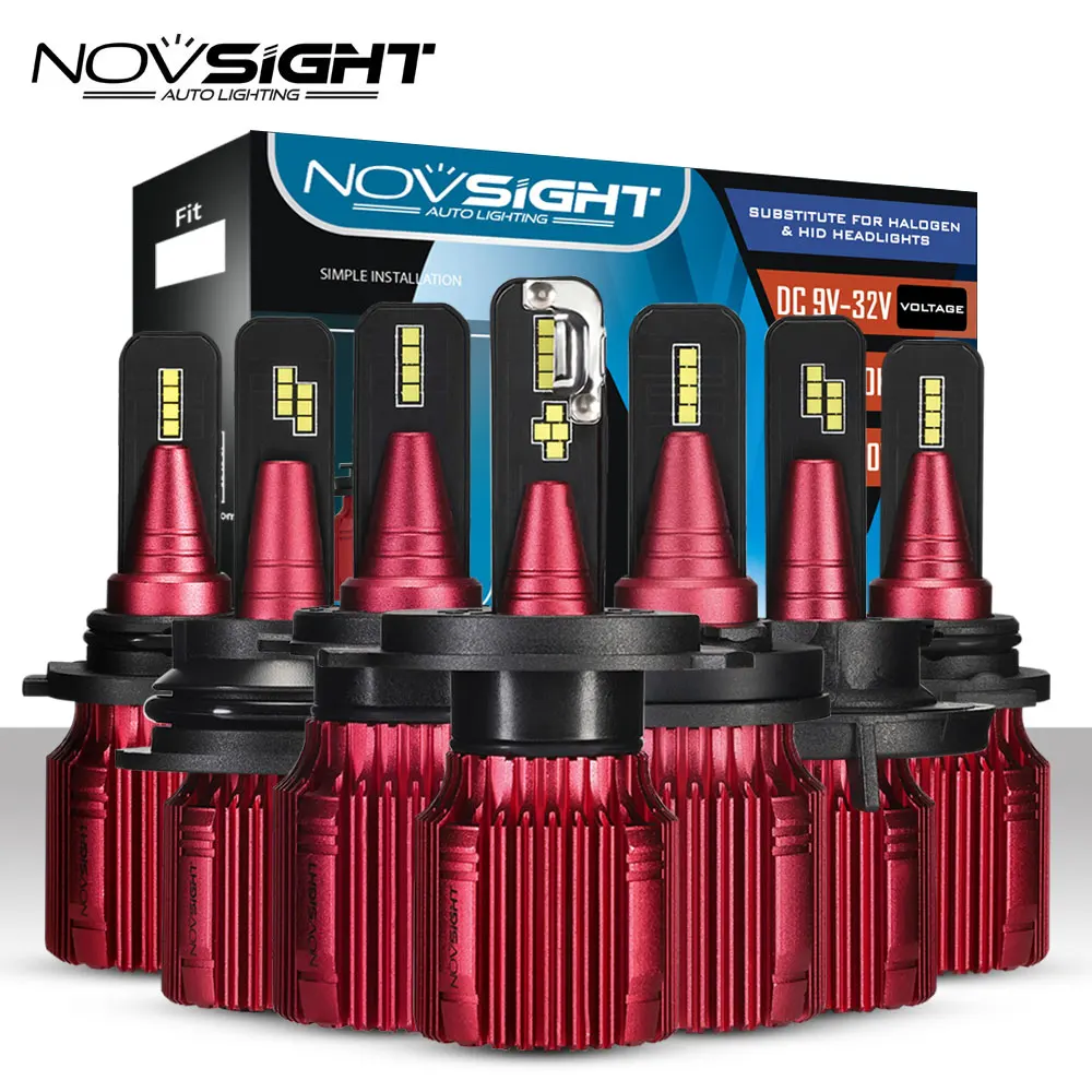 NOVSIGHT автомобилей головной светильник H4 светодиодный H7 H8 H9 H11 H13 9005 9006 9007 40 Вт 12000lm