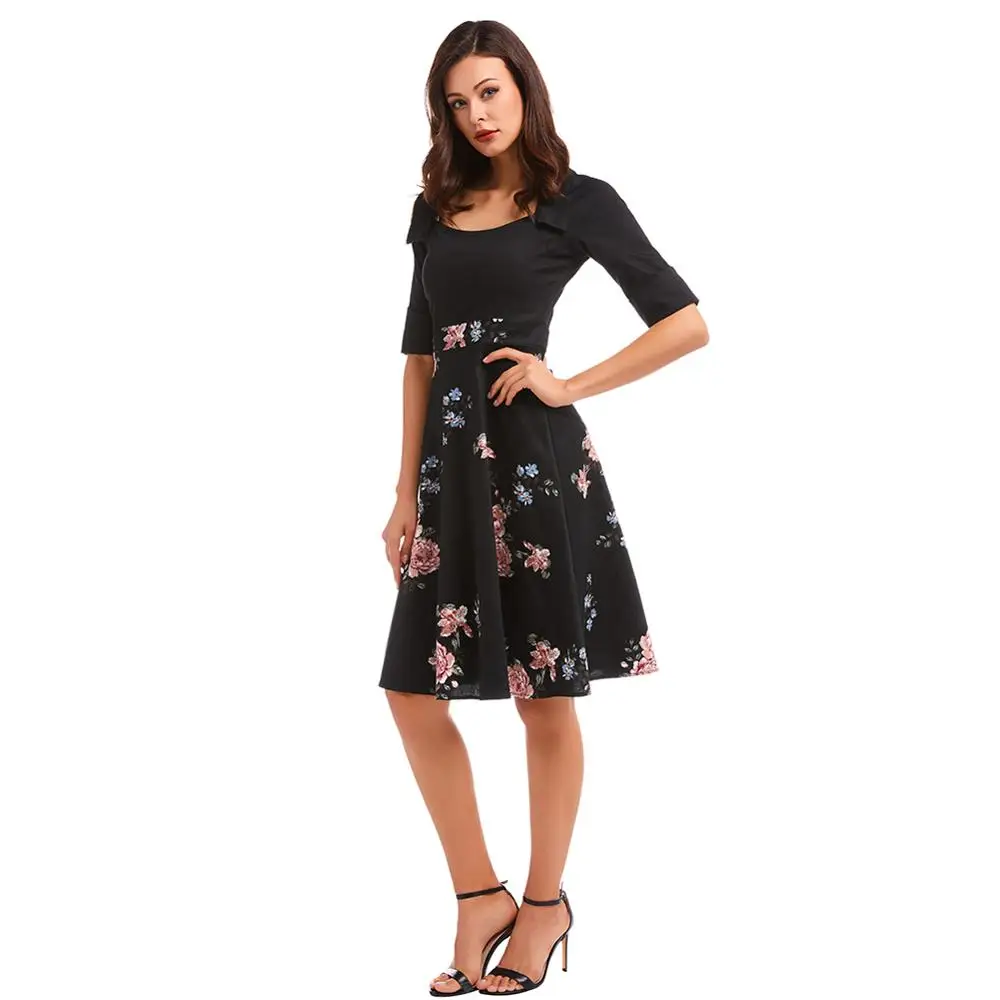 Женские зимние платья с v образным вырезом и цветочным принтом винтажный халат