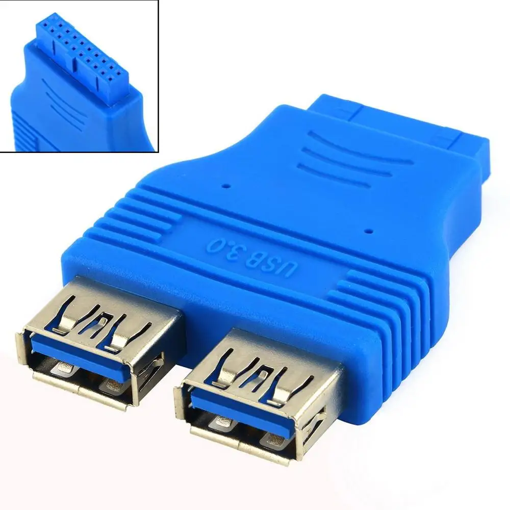 Материнская плата с 2 портами USB 3 0 A гнездовой разъем 20 Pin адаптер