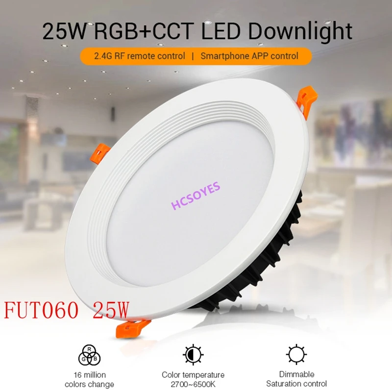 MILIGHT FUT061 FUT060 25 Вт 9 Вт RGB+ CCT светодиодный светильник водонепроницаемый потолочный прожектор AC110V 220 В Встраиваемый светодиодный светильник wifi приложение