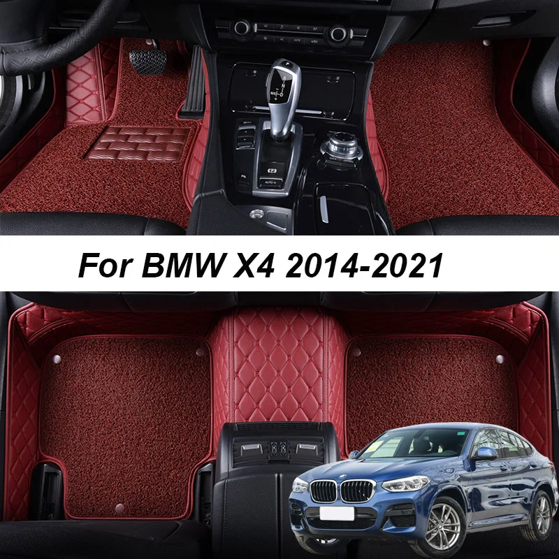 

Двухслойные кожаные 3D интерьерные детали, индивидуальные автомобильные коврики для BMW X4 2014 2015 2016 2017, коврики, накладки, аксессуары