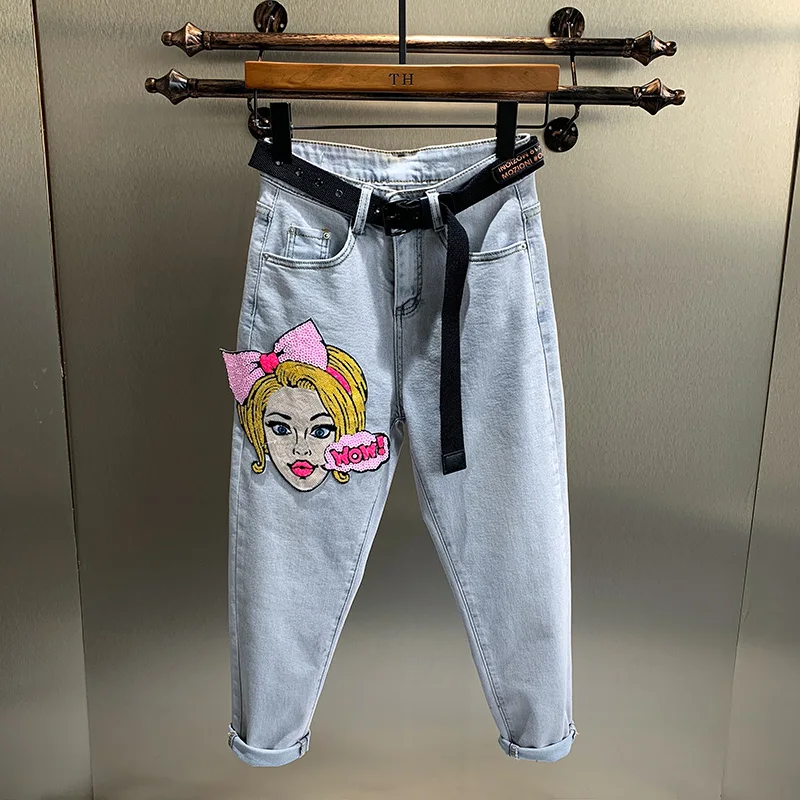 Женские джинсы 2020 Весна и лето новые женские западные шаровары корейские