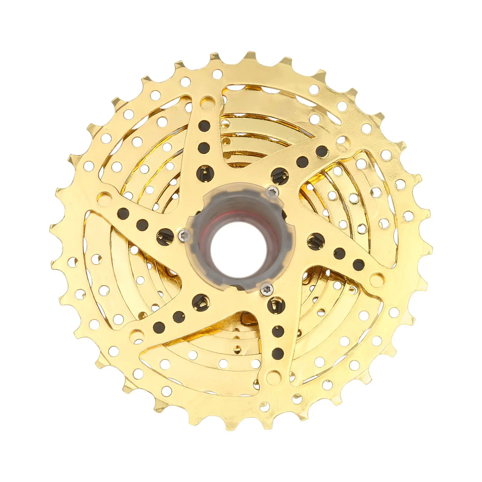 

Bicycle Cassette 11-32T Chrome-Molybdenum Steel Mountain Bike Hollow Design Golden Bicycle Parts Climbing Cycling Accessories