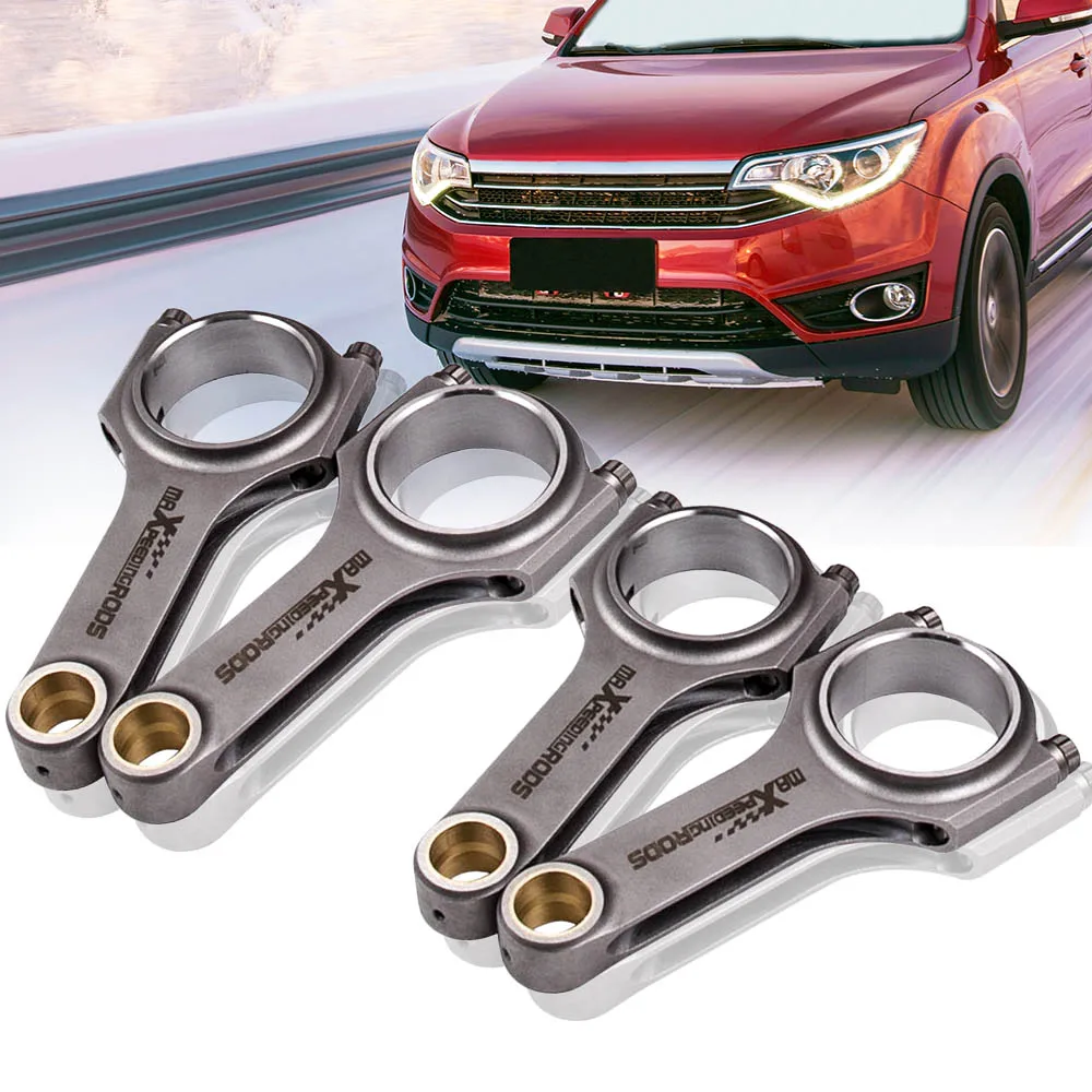 

MaXpeedingrods 4340 Forged H-Beam 156.03mm Connecting Rods+ARP Bolts for Alfa Twin Spark 75 2.0 Conrod 600-800hp Bielle Pleuel