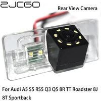 zjcgo ccd hd car rear view reverse back up parking waterproof camera for audi a5 s5 rs5 q3 q5 8r tt roadster 8j 8t sportback