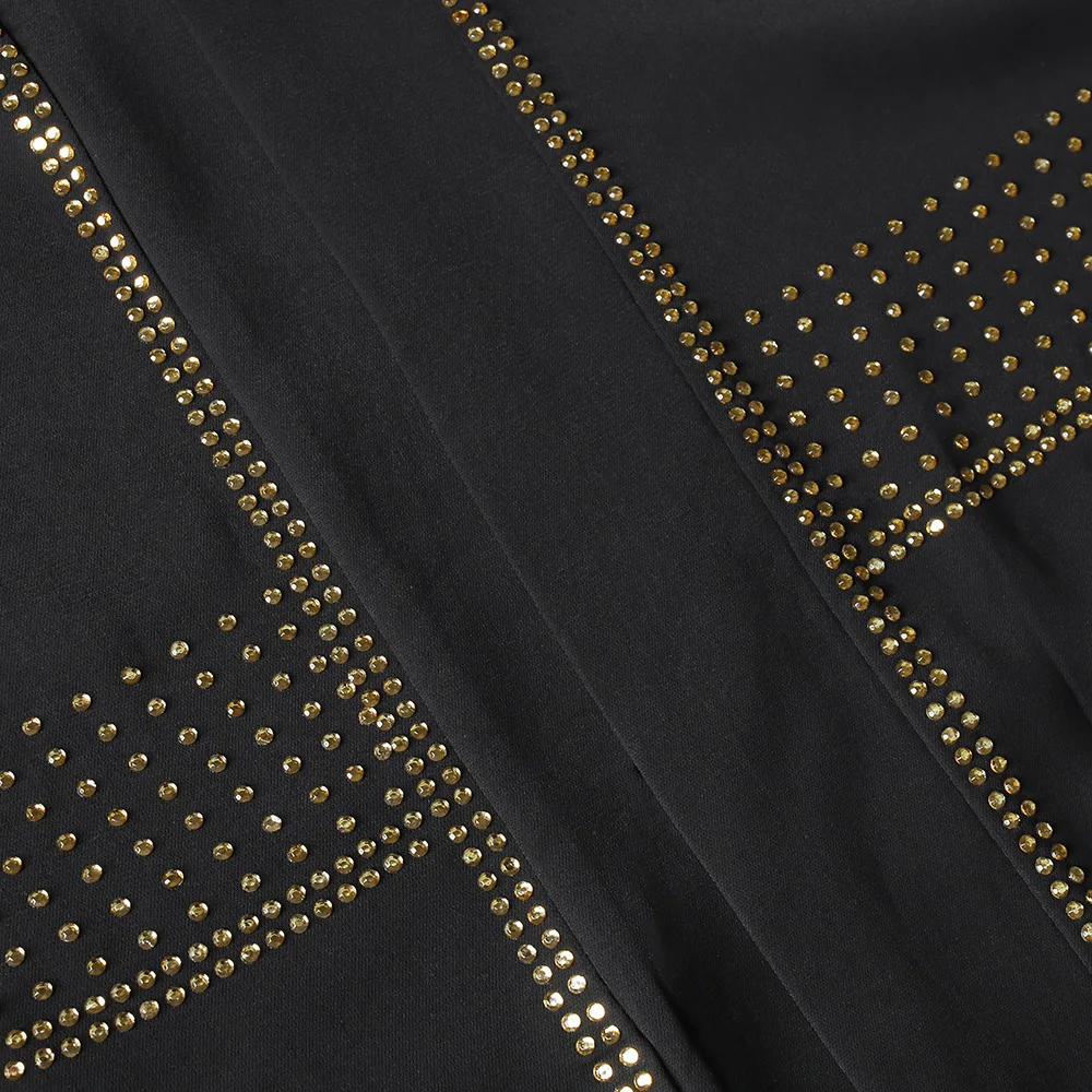 

African Clothing Muslim Abaya Dress Women Diamond Bat Sleeve Lace-up Mesh Black Cardigan Islamic Clothing Moroccan Kaftan Abayas