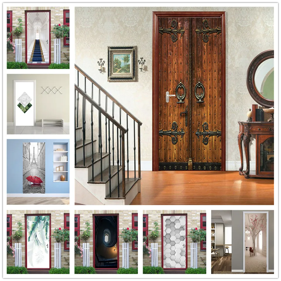 2 шт./компл. Фотофон в ретро стиле с изображением деревянного деревянная дверь