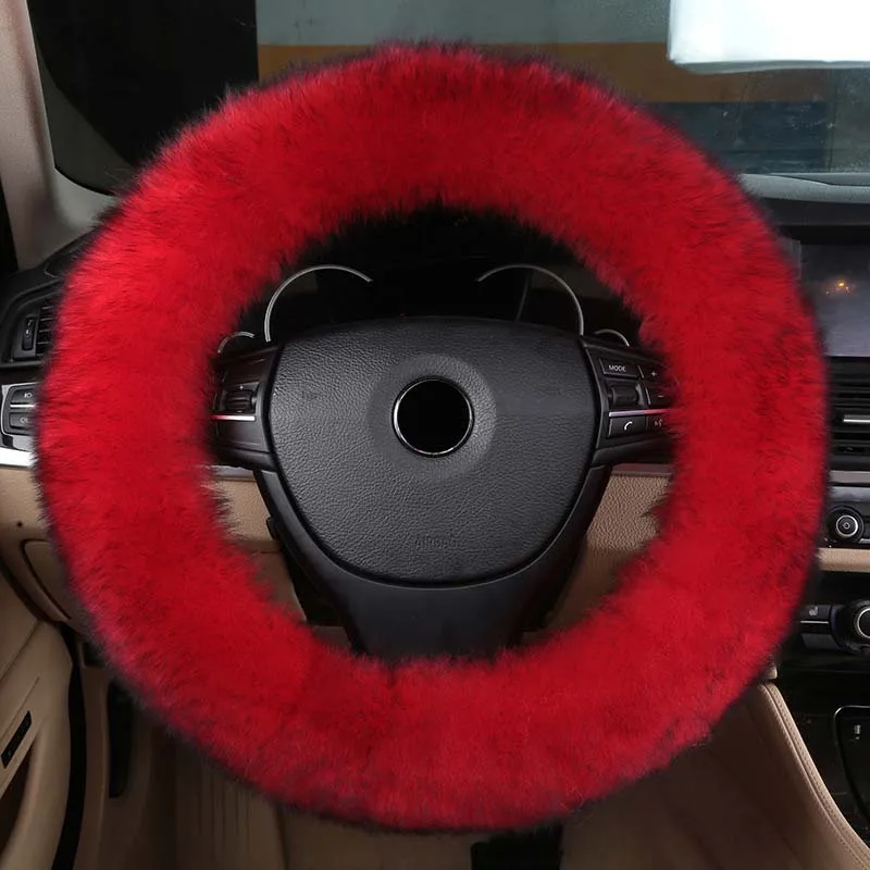 100% пушистый Австралийский шерстяной теплый чехол на руль аксессуары милая