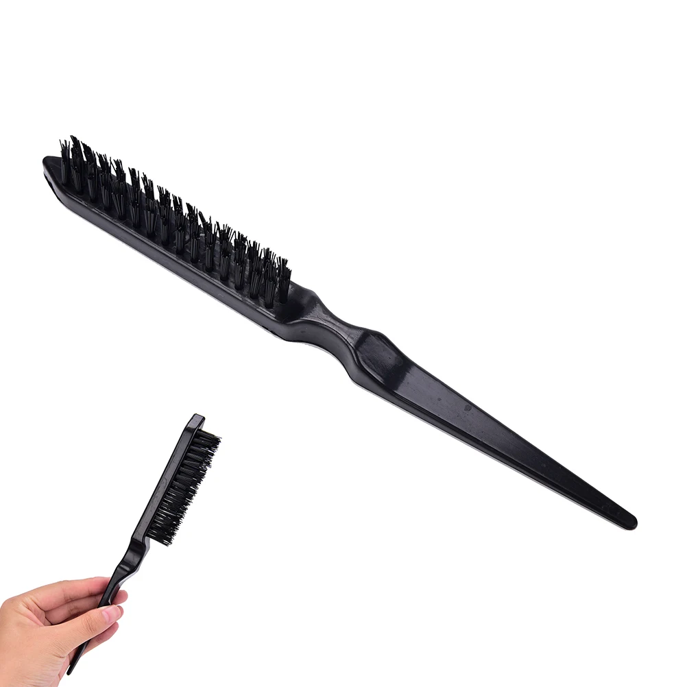 

Pro Salon Black Hair Brushes Comb Slim Line Teasing Combing Brush Styling Tools DIY Kit Professional Plastic Hairdressing Combs