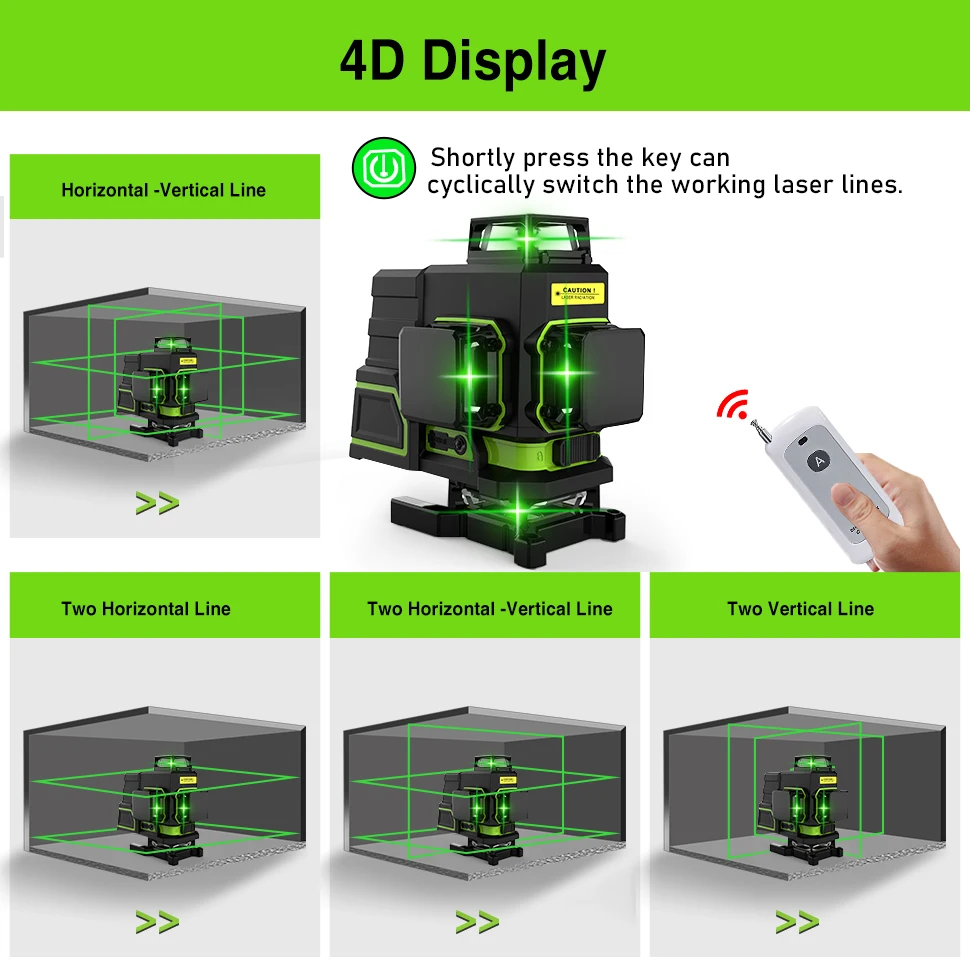 Немецкий лазерный нивелир CLUBIONA 4D ME16R новый 360 с пультом дистанционного управления