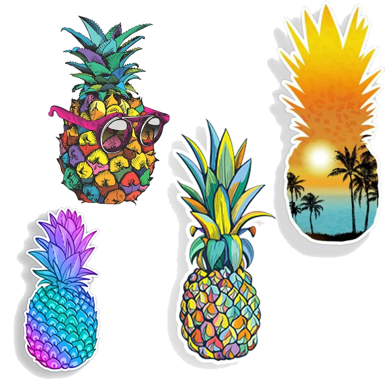 

Cool Pineapple Girl Car Sticker Windshield Bumper Motorcycle Helmet Decal High Quality KK Vinyl Cover Scratches Waterproof PVC